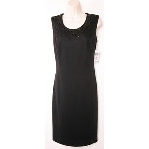 Charter Club Womens Sheath Dress size 10 Lined Black Cocktail Macys New $99